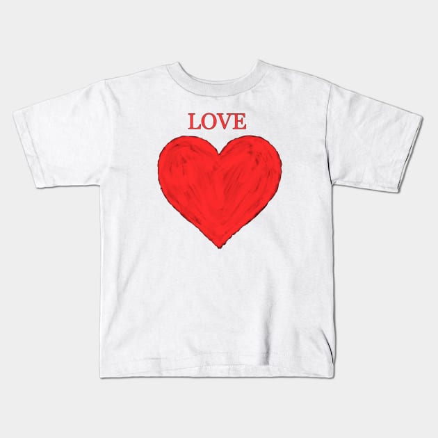 LOVE Kids T-Shirt by jcnenm